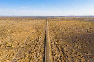 otoyol havadan görünümü gobi Çölü üzerinde