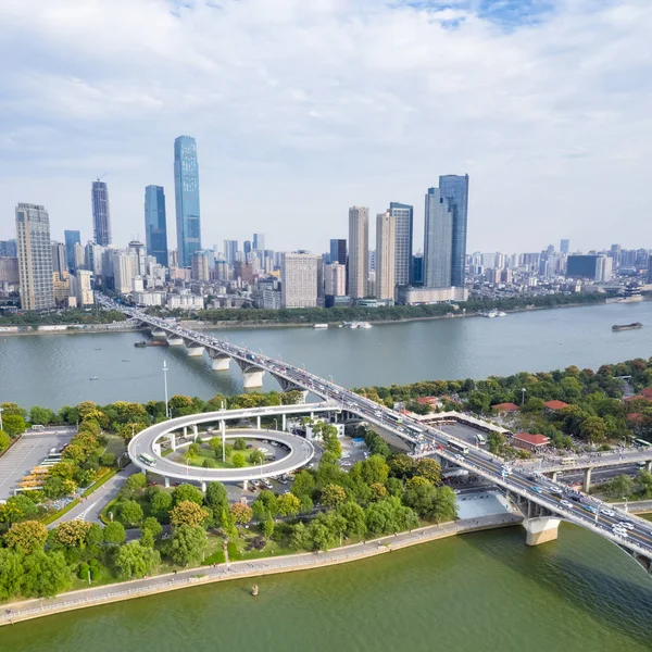 Güzel Changsha Çin Havadan Görünümü — Stok fotoğraf