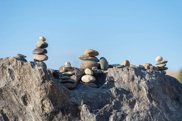 Stone Piles Closeup Concept Balance Harmony — Stock Photo, Image