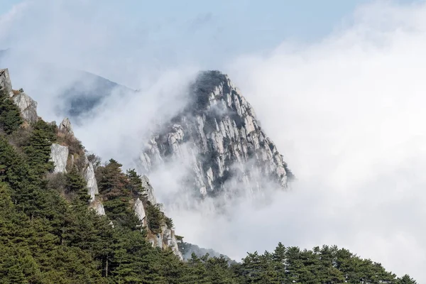 Clouds fog in the valley — Stock Fotó