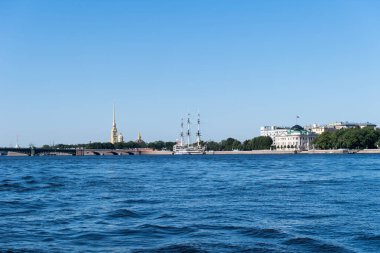 Saint petersburg manzara neva Nehri'nin güzel Rus şehri sahne