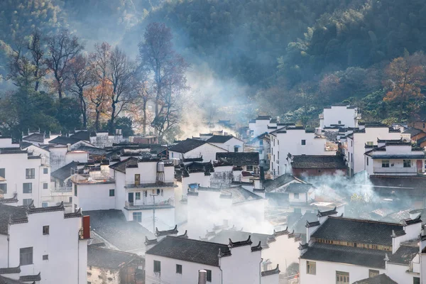 Wuyuan Shicheng Dorf Morgen Die Schönste Landschaft China — Stockfoto