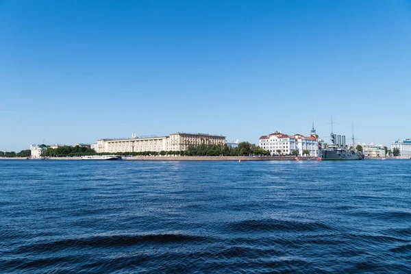 Bellissimo Paesaggio Fluviale Neva Santo Petersburg Russia — Foto Stock