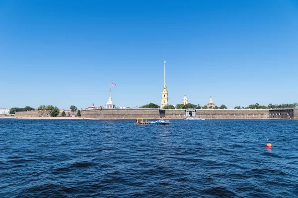 Schöne Newa Flusslandschaft Peter Und Paul Festung Sankt Peterburg Russland — Stockfoto