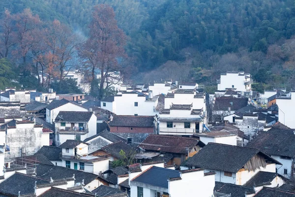 Bella Campagna Nel Tardo Autunno Villaggio Shicheng Crepuscolo Contea Wuyuan — Foto Stock