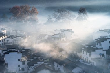 Sonbahar, wuyuan İlçesi, Çin'deki en güzel kırsal güzel Yuan köyde