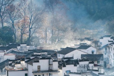 güzel Yuan geç sonbahar güneş, wuyuan İlçesi, Çin'deki en güzel kırsal köyde