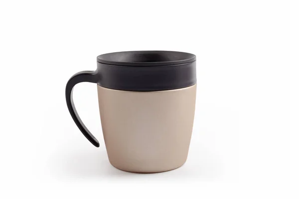 ステンレス製のコーヒー熱マグカップ孤立 — ストック写真