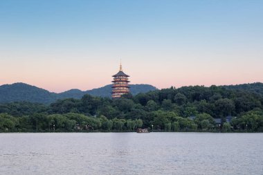 güzel hangzhou Batı Gölü sahne
