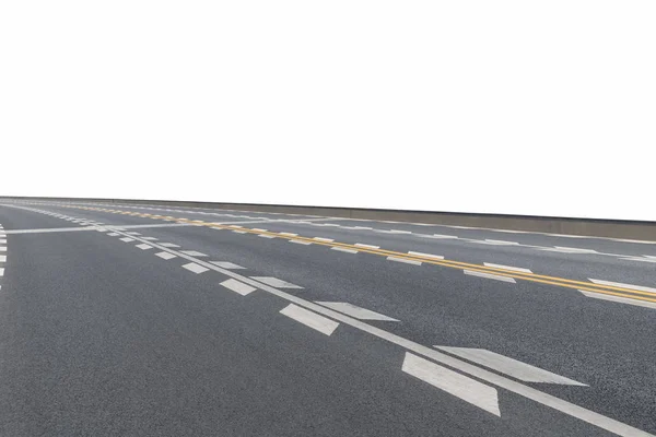 Nowoczesna powierzchnia drogi na białym tle — Zdjęcie stockowe