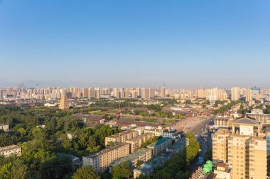 Xian Cityscape sabah erken saatlerde