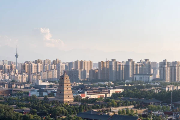 Great wild goose pagoda at dusk — Stock Photo, Image