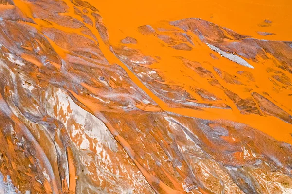 Pomarańczowy Riverbed zbliżenie — Zdjęcie stockowe