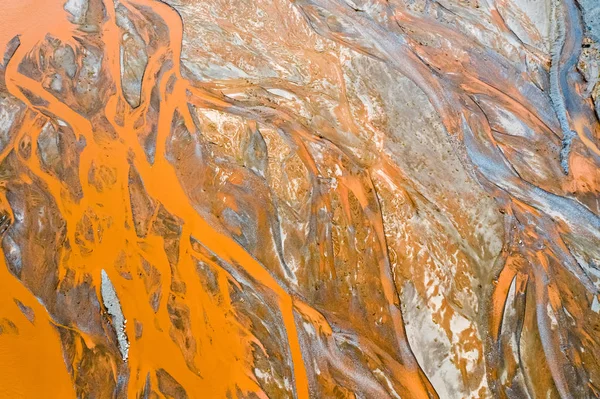 Pomarańczowy Riverbed tekstura tło — Zdjęcie stockowe