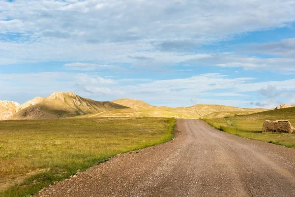 Strada sterrata ghiaia sulla riserva naturale — Foto Stock