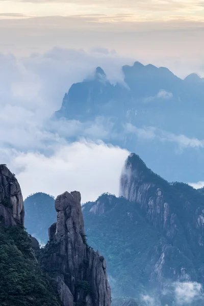 Bellissimo Sanqing Montagna Punto Panoramico Crepuscolo Provincia Jiangxi Cina — Foto Stock