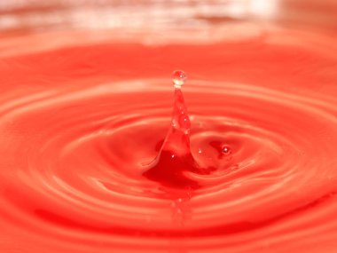 bir sıvı sonra bir damla su yüzeyinde desenler