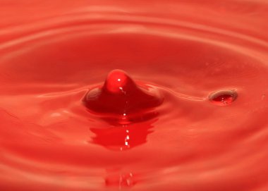 bir sıvı sonra bir damla su yüzeyinde desenler