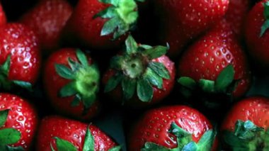 Olgun taze tatlı çilek Bahçe arsa üzerinden güzel bir ürün