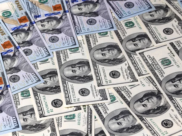 Bunch American Paper Dollars Part Global Economy — Stock Photo, Image