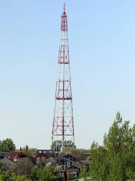 Průmyslové Telekomunikační Věž Venkovských Oblastech — Stock fotografie
