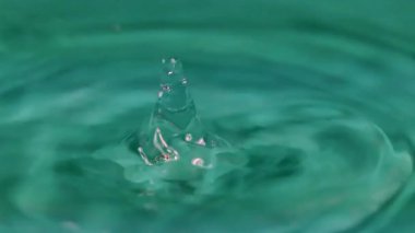 temiz su damlaları içecek konteyner içine bırakarak 