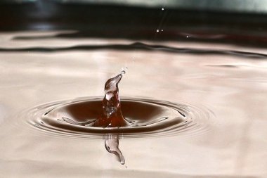 su sıçramalarına ve desenler siyah petrol sıvı damla sonra yüzeyi 