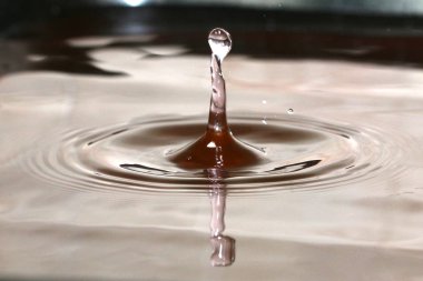 su sıçramalarına ve desenler siyah petrol sıvı damla sonra yüzeyi 