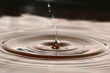 su sıçramalarına ve desenler siyah petrol sıvı damla sonra yüzeyi 