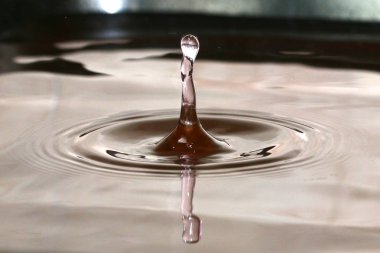 su sıçramalarına ve desenler siyah petrol sıvı damla sonra yüzeyi 