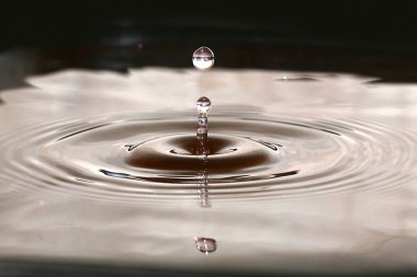 su sıçramalarına ve desenler siyah petrol sıvı damla sonra yüzeyi 