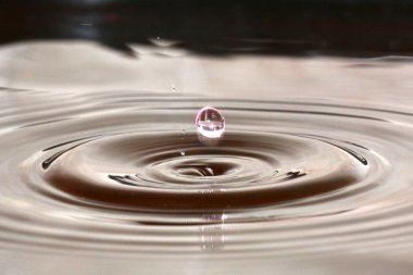 su sıçramalarına ve desenler siyah petrol sıvı damla sonra yüzeyi 