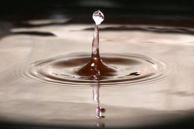 su sıçramalarına ve desenler siyah petrol sıvı damla sonra yüzeyi 