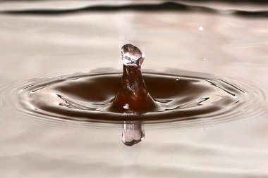 su sıçramalarına ve desenler siyah petrol sıvı damla sonra yüzeyi 