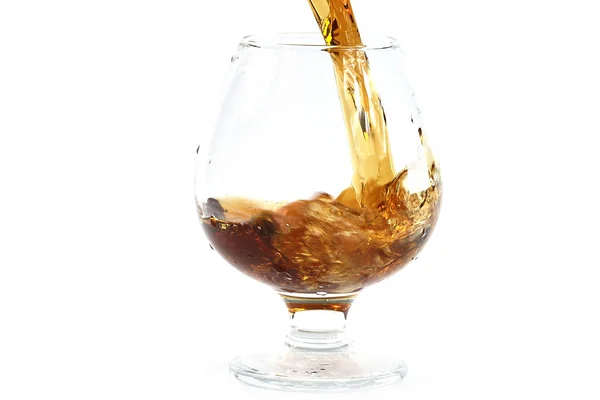Stark Alkohol Hälls Ett Glas För Konsumtion — Stockfoto
