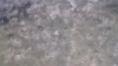 patlamaları ve bir damla su temiz sıvı yüzeyindeki etkisini üzerinden izleri 
