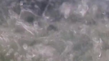 patlamaları ve bir damla su temiz sıvı yüzeyindeki etkisini üzerinden izleri 