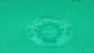 ağır saf su damlaları sıvı yüzeyinde düşmek 