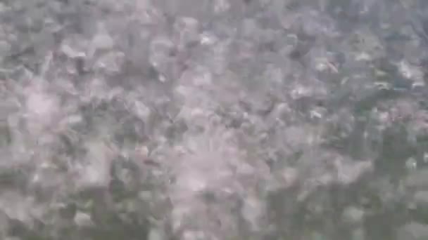 Éclats Traces Impact Une Goutte Eau Sur Surface Liquide Propre — Video