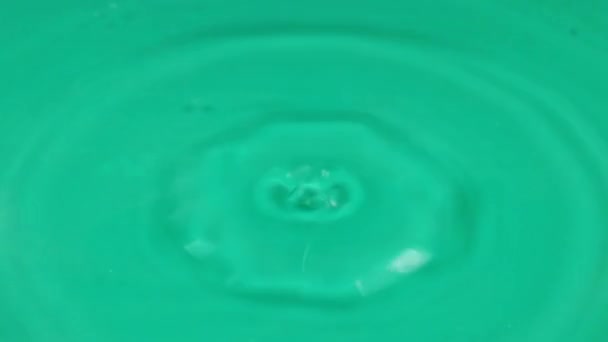 Heavy Drops Pure Water Fall Surface Liquid — Stock Video