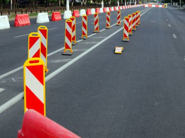 plastik yol modern bir şehir sokakta eskrim