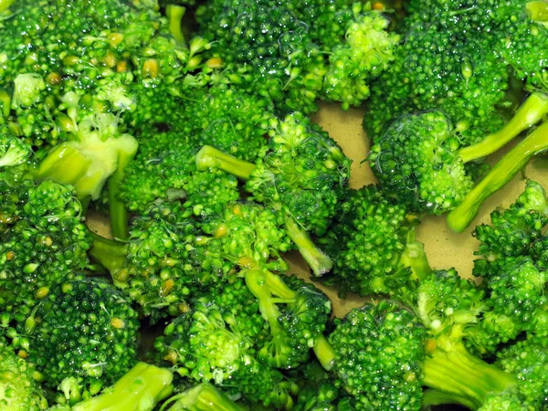 Fresh Ripe Broccoli Boiling Water — Stock Photo, Image
