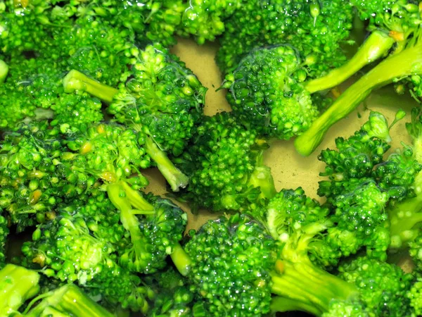 Fresh Ripe Broccoli Boiling Water — Stock Photo, Image