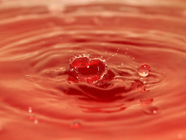 Respingo Superfície Líquido Após Uma Gota Água — Fotografia de Stock