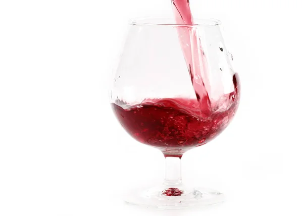 Soupçon Vin Rouge Lorsqu Est Versé Dans Verre — Photo