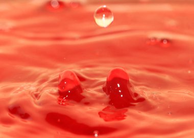 güzel desen etkisi damla sonra su yüzeyinde