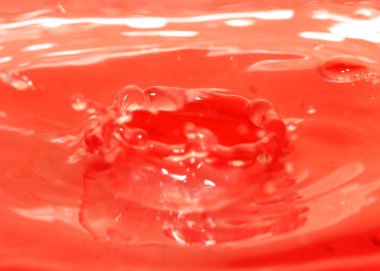 güzel desen etkisi damla sonra su yüzeyinde