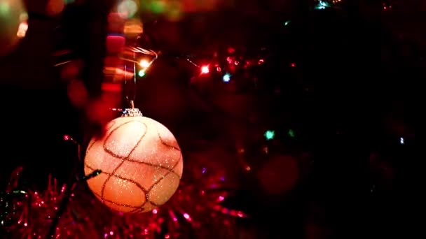 Sváteční Dekorace Vánoční Stromeček Jako Prvek Výzdoby — Stock video