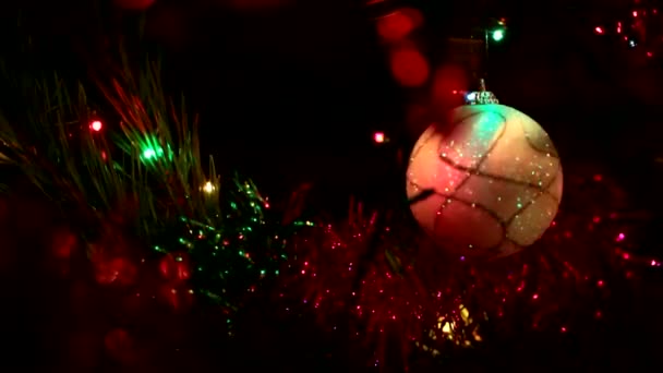 クリスマス ツリーの装飾の要素としての休日の装飾 — ストック動画