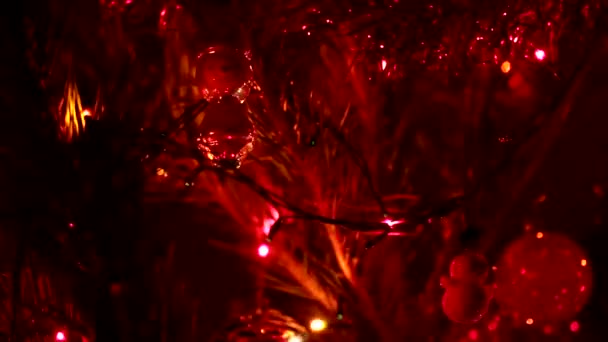 Holiday Decorations Christmas Tree Element Decor — Stock Video